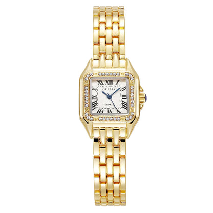Montres de luxe en strass pour femmes, montre-bracelet à quartz carrée tendance, horloge simple pour dames, Reloj Mujer