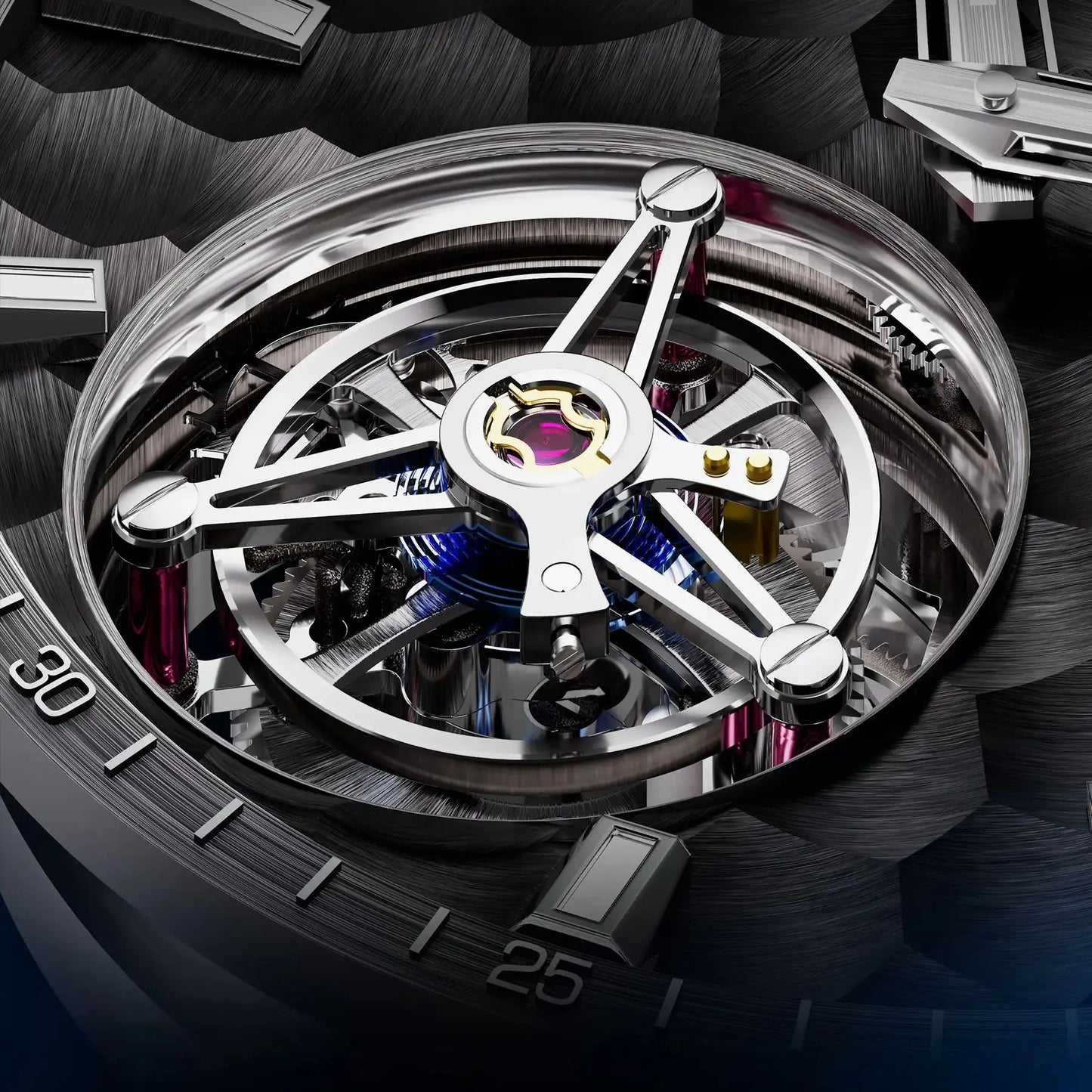 ChronoState BONEST GATTI BG7005 – Montre squelette Tourbillon 43MM | Garde-temps mécanique en verre saphir