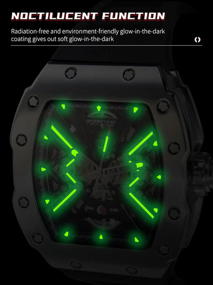 PINDU Mechanical Watch Sapphire Dial Stainless Steel Case
