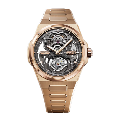 BONEST GATTI Nouvelle montre homme série Infinite Tourbillon Automatique Squelette Bracelet Acier Inoxydable