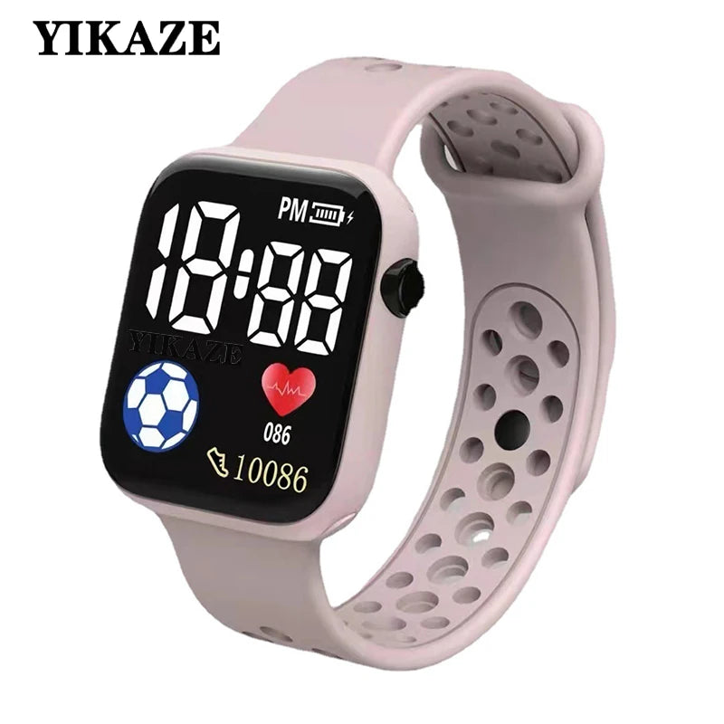Montre numérique LED 2026 pour enfants garçons Montres de sport étanches filles Montre numérique en silicone Montre électronique décontractée pour enfants Reloj