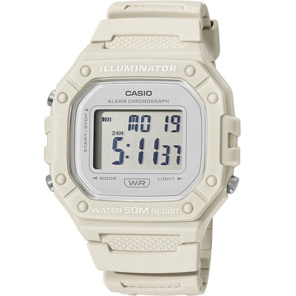 Casio W-218HC-8A digital watch with alarm, stopwatch and LED backlight