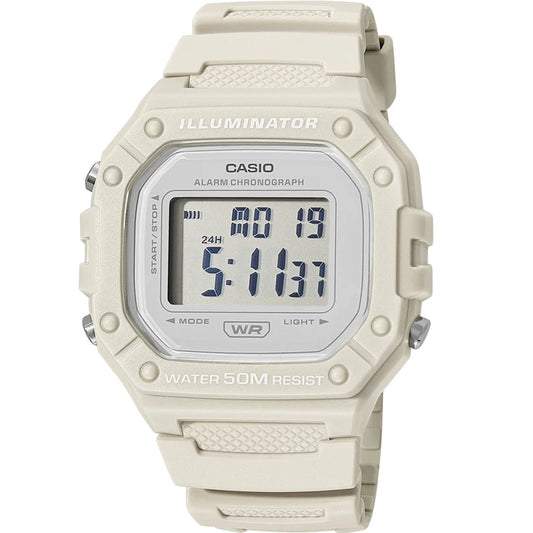 Casio W-218HC-8A digital watch with alarm, stopwatch and LED backlight