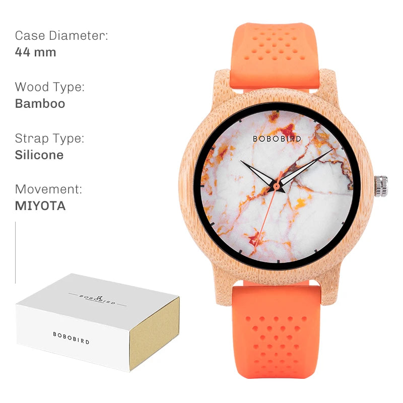Montre en bois BOBO BIRD pour hommes et femmes Montres en bois unisexes légères fabriquées à la main Offre à durée limitée personnalisée