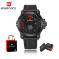 NAVIFORCE NF9099 Military Leather Quartz Watch Male Waterproof Clock Boy Sports Watches