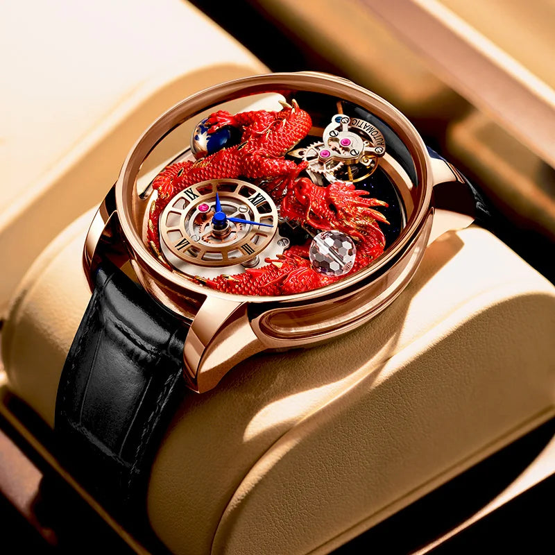 PINDU Design Celestial Body Traditionnelle Dragon Watch