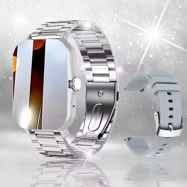 Montre connectée étanche 1,83'' avec réponse aux messages, appels, surveillance du sommeil, podomètre sportif, alertes d'informations pour iPhone Android