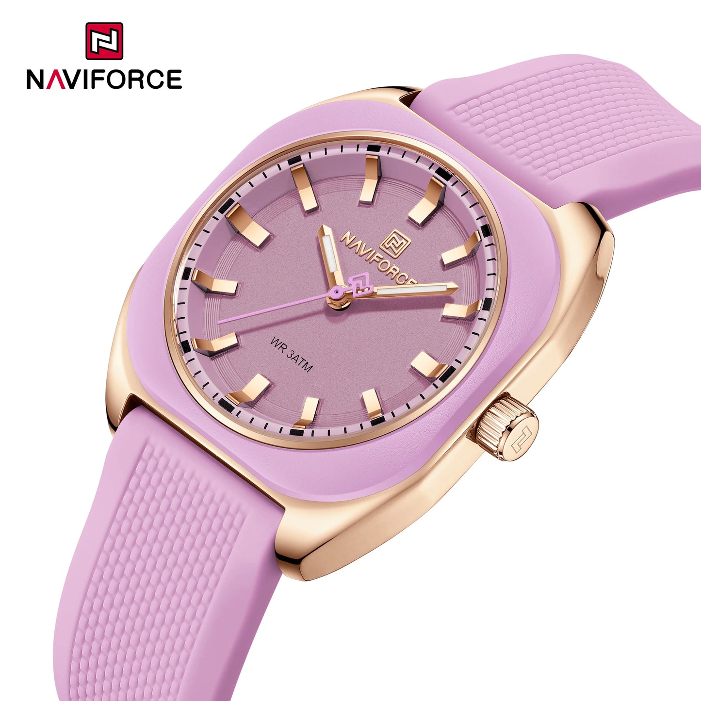 NAVIFORCE – Montre à quartz décontractée et élégante pour femme, bracelet en silicone, cadeau pour femme, montre-bracelet décontractée, Relogio Feminino