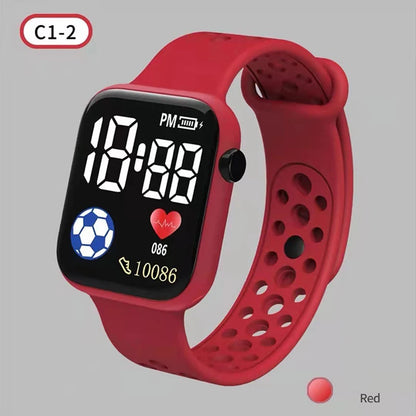 Montre numérique LED 2026 pour enfants garçons Montres de sport étanches filles Montre numérique en silicone Montre électronique décontractée pour enfants Reloj