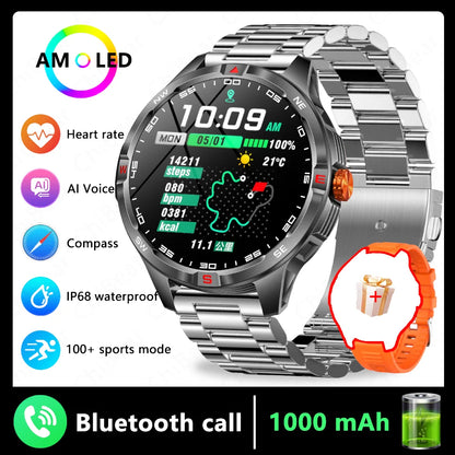 T-Rex 3 Military 1000mAh Battery Smart Watch Adult Men Compass Bluetooth Call AMOLED Screen Heart Rate Waterproof SmartWatches