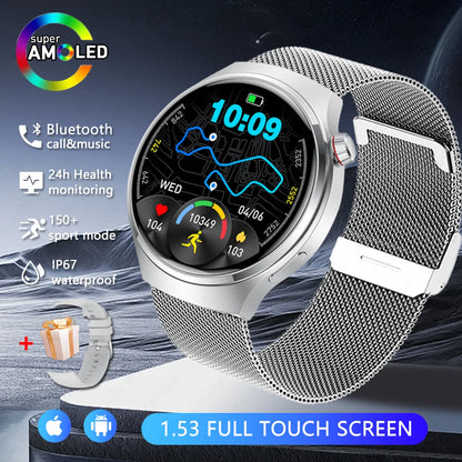 Nouvelle Montre Connectée Homme 2026 Watch 5 Pro Mise à Jour GPS NFC 360*360 AMOLED HD Appel Bluetooth Étanche Pour Android iOS