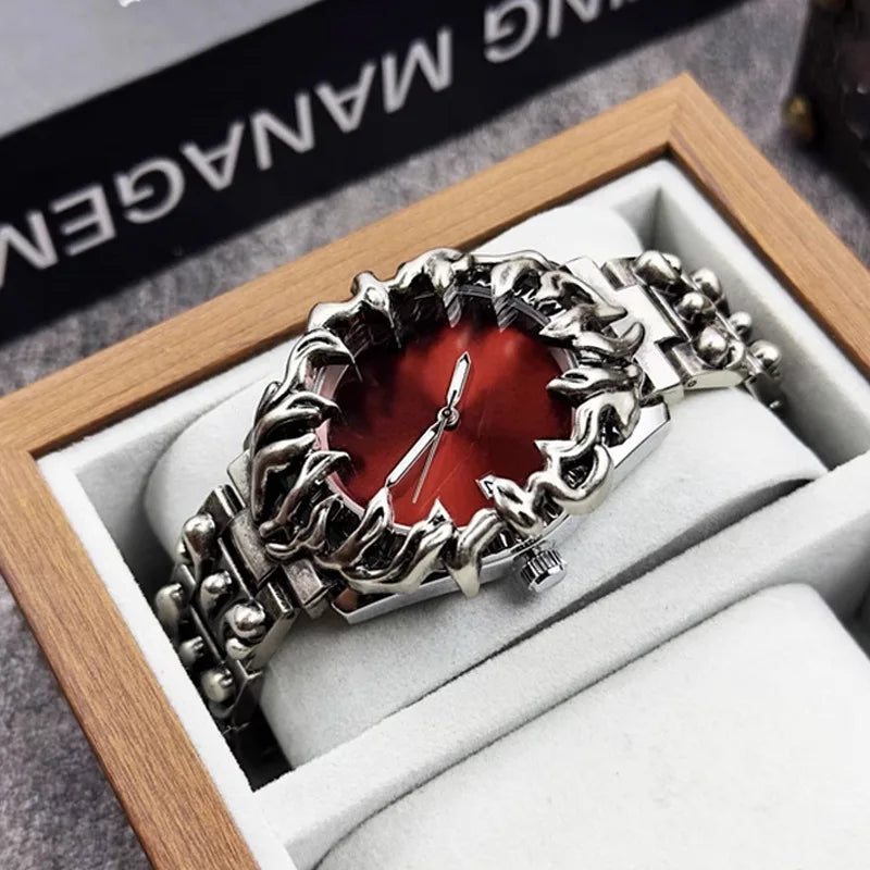 montres tendance hétéroclites en forme de griffe, en albâtre, style rétro, Y2K, euro-américaines, montres spéciales de niche avancées sur Instagram