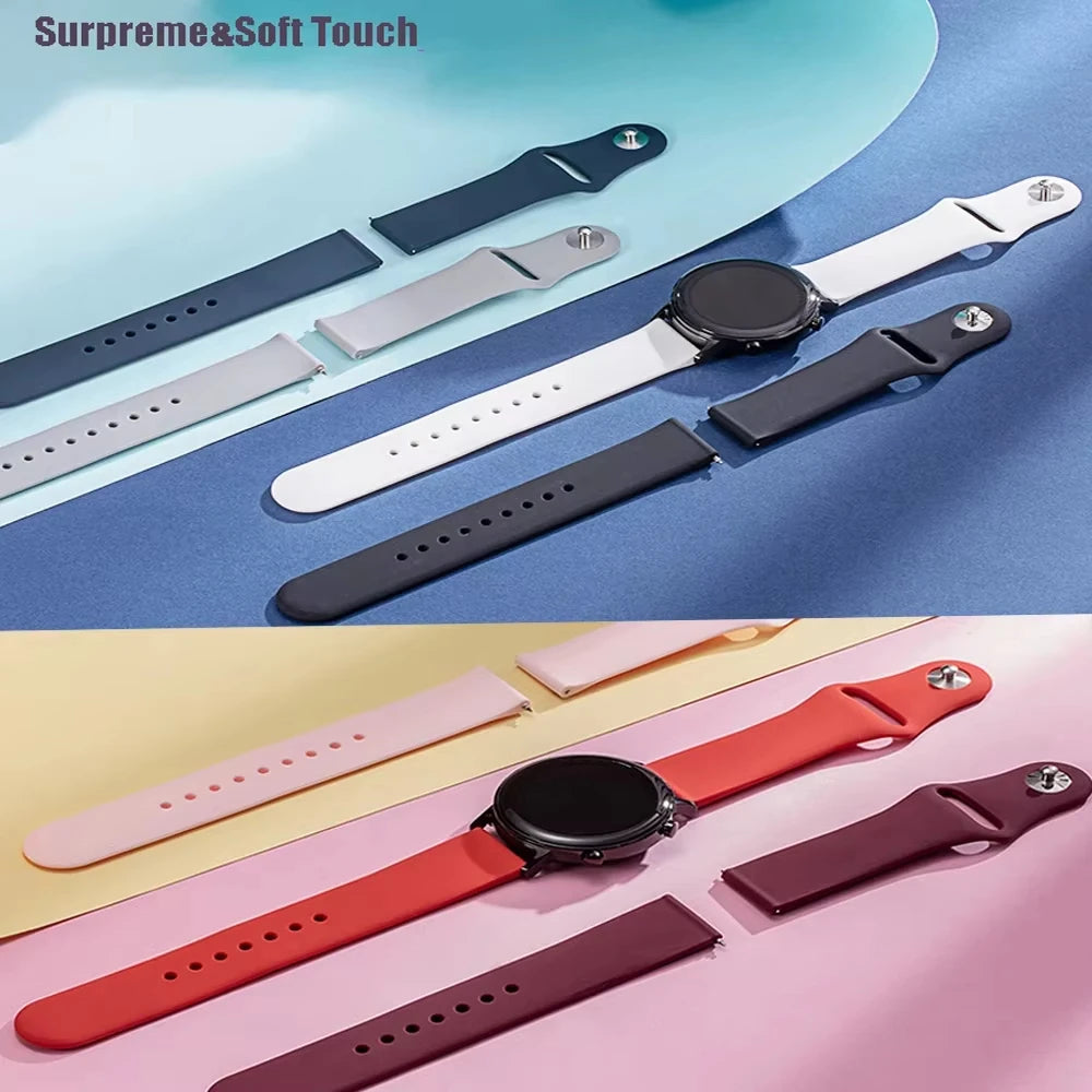 Sports Silicone Strap for Samsung Galaxy Watch 8 40mm 44mm Band No Gaps Correa Bracelet for Galaxy 8 Classic 46mm Accessories