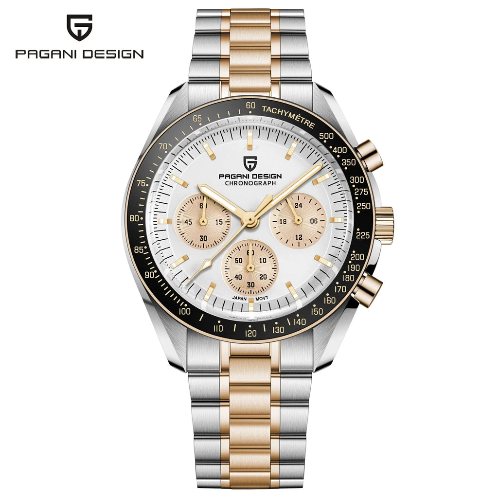 2026 New PAGANI DESIGN Mens Watches Top Brand Luxury Automatic Quartz Chronograph Waterproof Sport Stainless Steel Clock Relogio