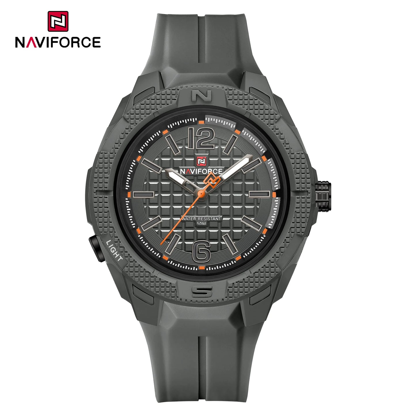 NAVIFORCE 7126 Montre à Quartz Tendance pour Homme, Décontractée, Simple, Étanche, Bracelet en Silicone, Montre de Sport Lumineuse pour Homme, reloj hombre