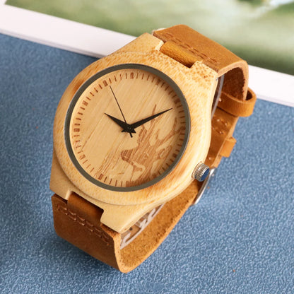 Bobo Bird Montre Classique Bracelets de Montre à Quartz Montres-bracelets en Bois