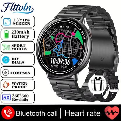 Nouvelle smartwatch GPS chaude AMOLED 1,43, Boussole, étanche IP68, appel Bluetooth, montre multisports, cadeau pour hommes et femmes pour Android