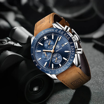 SAPPHERO Chronicle 5140 Classic Leather Strap Watch