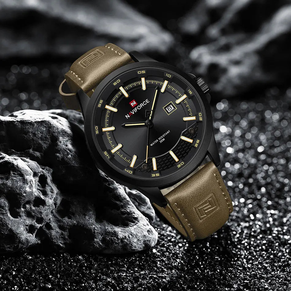 Montres Homme NAVIFORCE Montres-bracelets à Quartz Lumineuses Étanche Calendrier Business Horloges Cadeau Relogio Masculino 2025