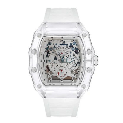 Hommes Montre Sport Tendance Personnalité Quartz Montre-Bracelet Transparent Étanche Horloge Masculine Mode Montres Cadeau