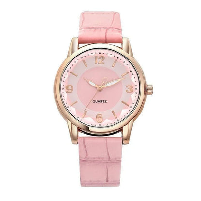 Montre à bracelet en cuir pour femme, verre polygonal, horloge de luxe, cadran créatif, mode, montre à quartz