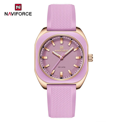 NAVIFORCE – Montre à quartz décontractée et élégante pour femme, bracelet en silicone, cadeau pour femme, montre-bracelet décontractée, Relogio Feminino
