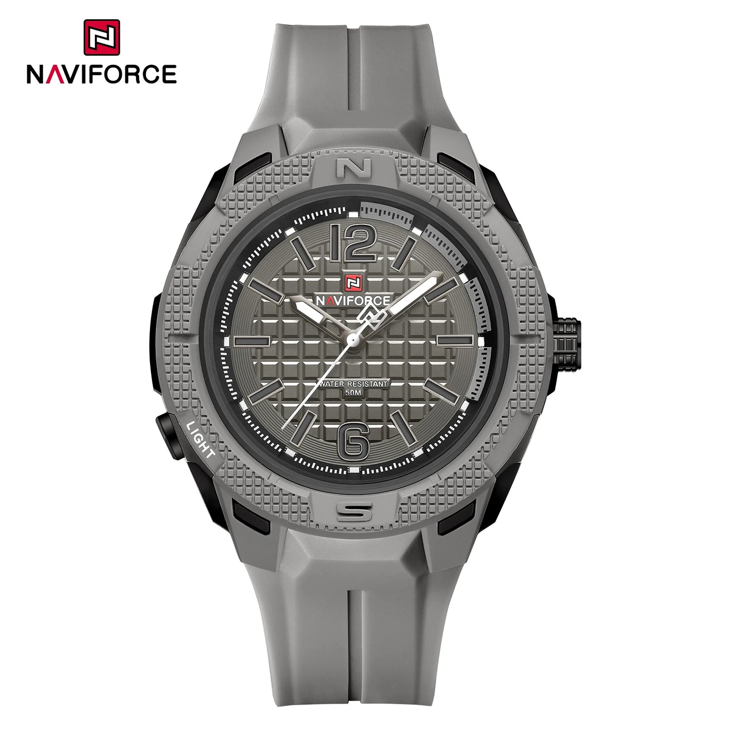 NAVIFORCE 7126 Montre à Quartz Tendance pour Homme, Décontractée, Simple, Étanche, Bracelet en Silicone, Montre de Sport Lumineuse pour Homme, reloj hombre