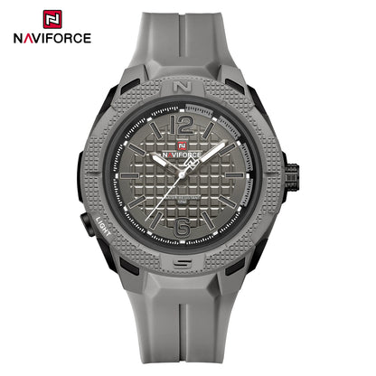 NAVIFORCE 7126 Montre à Quartz Tendance pour Homme, Décontractée, Simple, Étanche, Bracelet en Silicone, Montre de Sport Lumineuse pour Homme, reloj hombre