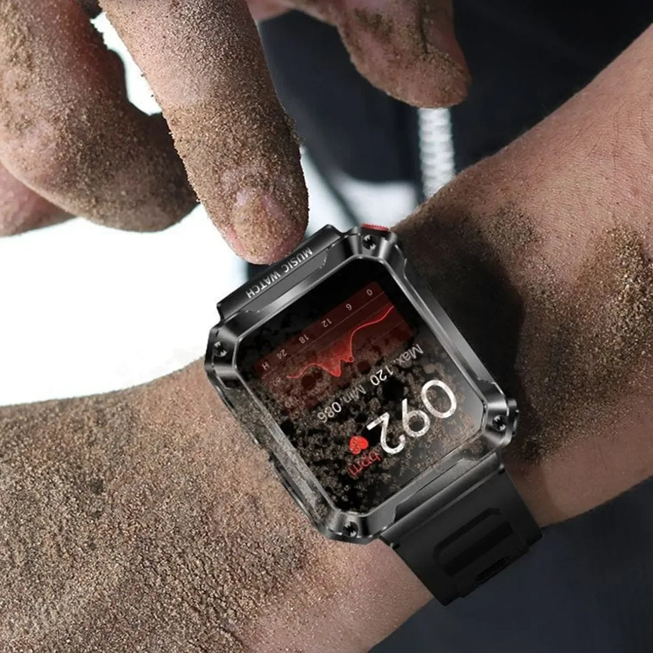 Montre Connectée Sport Hommes TWS Casque Bluetooth Appel 2 en 1 Smartwatch 400 mAh Veille Extra Longue Technologie 3 ATM Montres HD IPS 1,96"