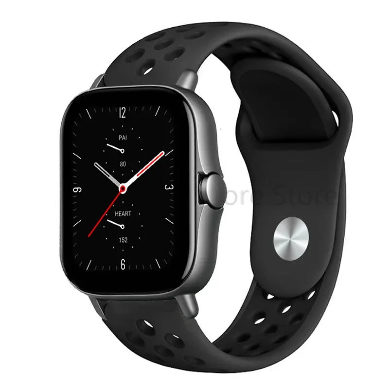 Silicone Strap For Amazfit GTS 4-3-2e Mini/GTR 4-3-Pro-2 47mm/GTR 2e/stratos 3 20mm/22mm Watch band sport Bracelet bip-U-S-lite
