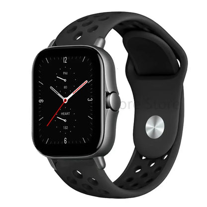 Silicone Strap For Amazfit GTS 4-3-2e Mini/GTR 4-3-Pro-2 47mm/GTR 2e/stratos 3 20mm/22mm Watch band sport Bracelet bip-U-S-lite