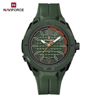 NAVIFORCE 7126 Montre à Quartz Tendance pour Homme, Décontractée, Simple, Étanche, Bracelet en Silicone, Montre de Sport Lumineuse pour Homme, reloj hombre