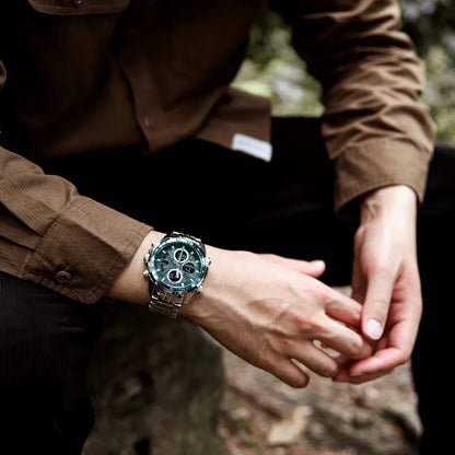 NAVIFORCE Montres-bracelets Homme Sport Décontracté Acier Inoxydable Étanche Lumineux Double Affichage Quartz Montre Horloge Homme Reloj Hombre