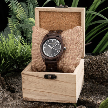 Montre à Quartz de Luxe en Bois BOBO BIRD pour Hommes, Design Original, Montre-Bracelet en Bois Faite à la Main, Écologique, Cadeau Unique pour Hommes 2025 Nouveau