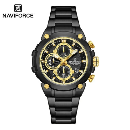 NAVIFORCE Montre Homme Mode Sport Chronographe Étanche Montres Hommes Affichage Calendrier Militaire Quartz Montre Homme Reloj Hombre