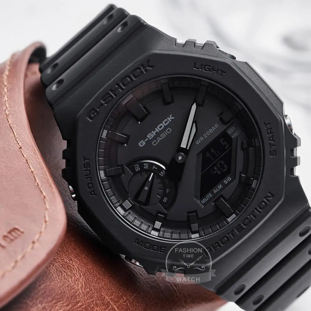 Montre Casio homme G-Shock ultra-fine, montre de sport étanche 200m, montres LED, horloge numérique série GA-2100