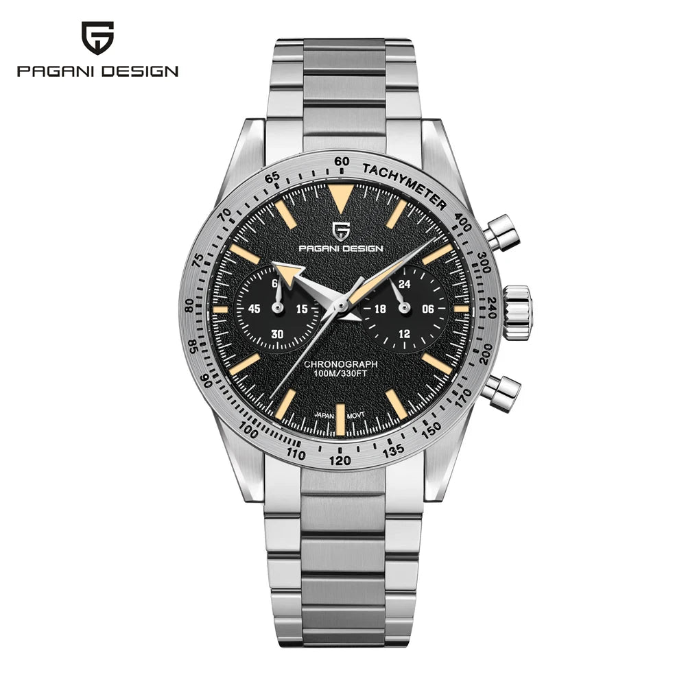 2026 Nouvelle montre homme rétro PAGANI DESIGN Montre à quartz phase de lune pour homme Chronographe sport de vitesse saphir AR VK64 Horloge Reloj Hombre