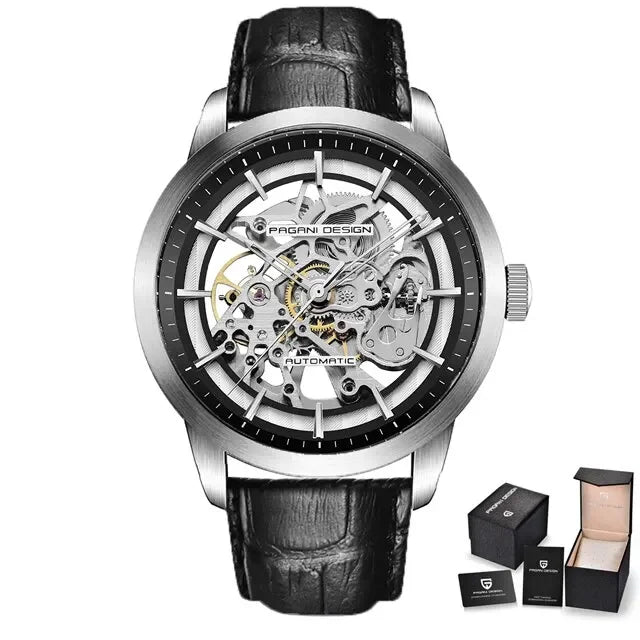 ChronoState Executive Hollow Luxury Mechanical Leather Watch for Men