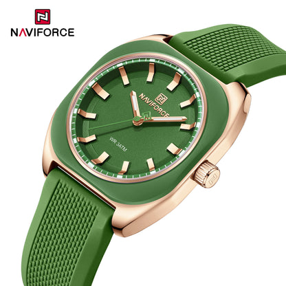 NAVIFORCE – Montre à quartz décontractée et élégante pour femme, bracelet en silicone, cadeau pour femme, montre-bracelet décontractée, Relogio Feminino