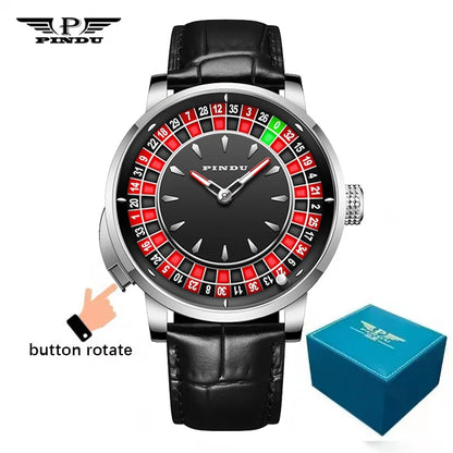 Montres PINDOU P6629 Roulette Montre Mécanique pour Homme à Mouvement Saphir