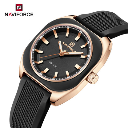 NAVIFORCE – Montre à quartz décontractée et élégante pour femme, bracelet en silicone, cadeau pour femme, montre-bracelet décontractée, Relogio Feminino