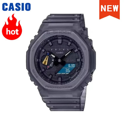 Montre homme Casio GA-2100 série 2026 Flame Inside, montre tendance sport multifonction mode antichoc à disque de couleur G-SHOCK