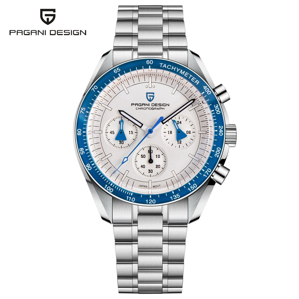 2026 New PAGANI DESIGN V5 Moon Men's Watches Top Luxury Quartz Watch For Men Chronograph Waterproof Sport Stainless Steel Clock