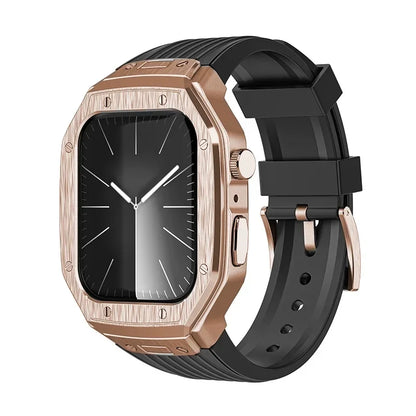 Modification Kit Metal Case & TPU Strap for iWatch Series 9 8 7 45mm 6 5 4 SE 44mm