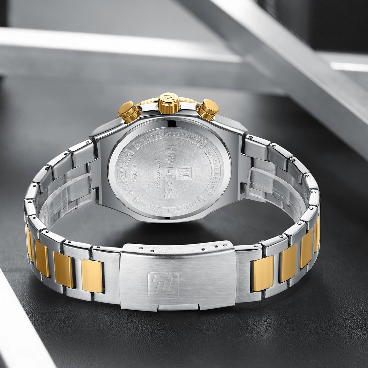 NAVIFORCE Montres Homme Quartz Tendance Affaires Classique Étanche Bracelet Acier Inoxydable Montre-bracelet Nouvelle horloge Homme en 2024