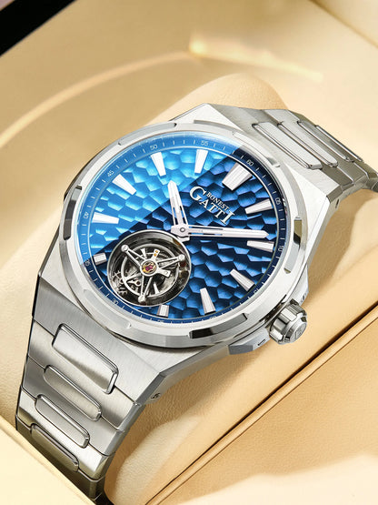 ChronoState BONEST GATTI BG7005 – Montre squelette Tourbillon 43MM | Garde-temps mécanique en verre saphir