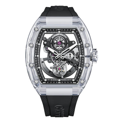 ChronoState BONEST GATTI Tourbillon – Montre Mécanique Automatique | Montre Squelette en Cristal Lumineuse