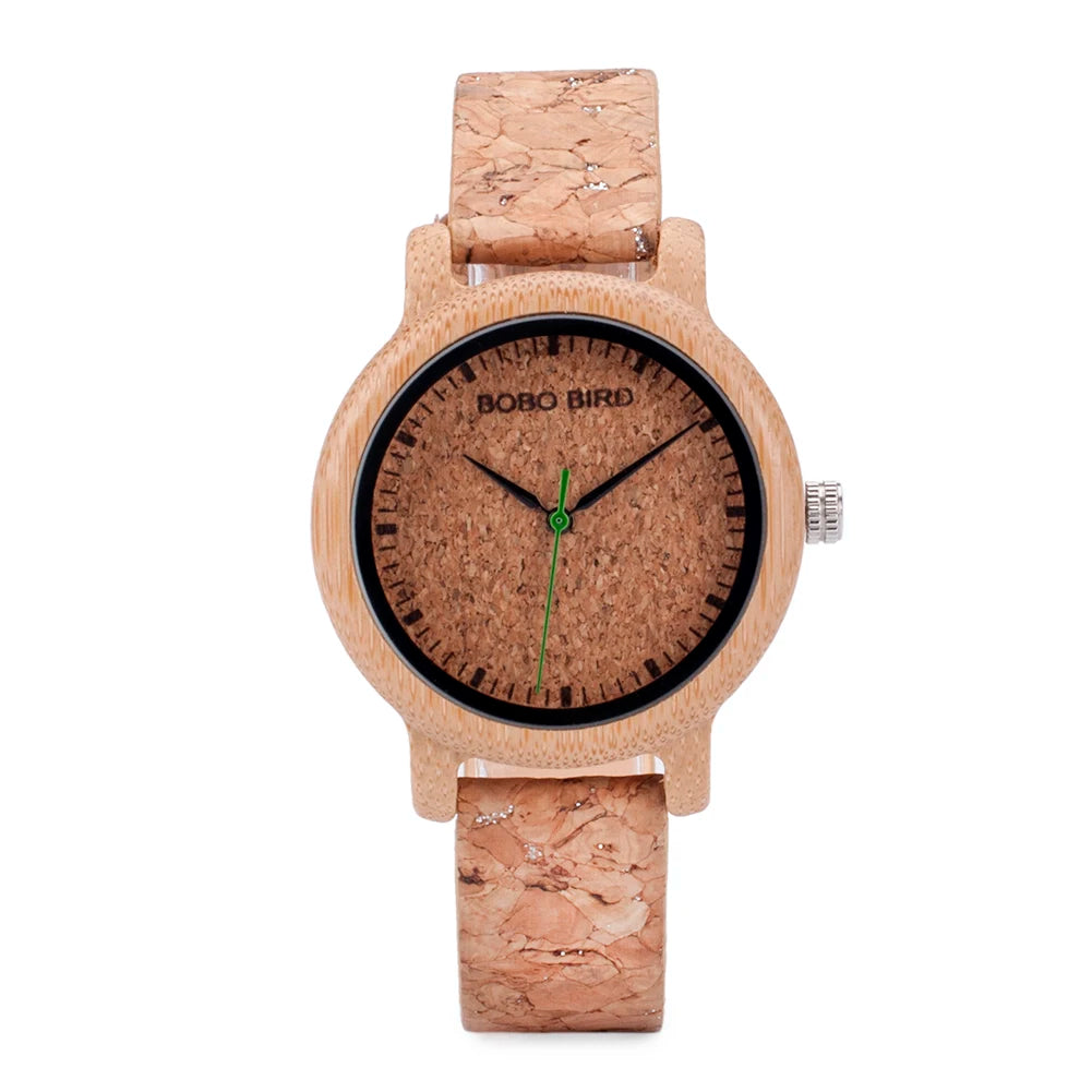 BOBO BIRD Universal Bamboo Wooden Leather Watch