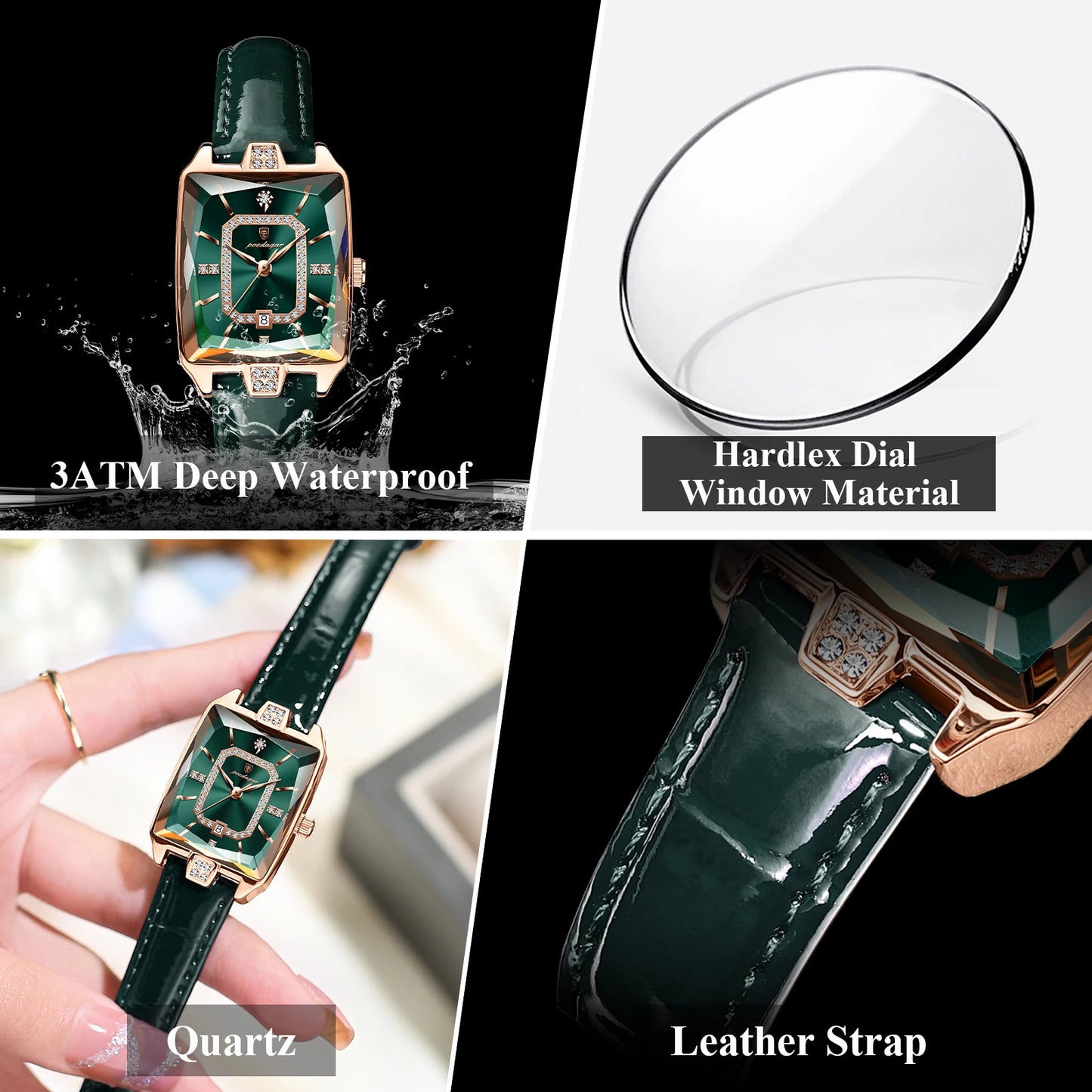 POEDAGAR Original Luxury Women Wristwatch Waterproof Leather Date Woman Watch Elegant High Quality Quartz Women's Watches Reloj