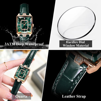 POEDAGAR Original Luxury Women Wristwatch Waterproof Leather Date Woman Watch Elegant High Quality Quartz Women's Watches Reloj